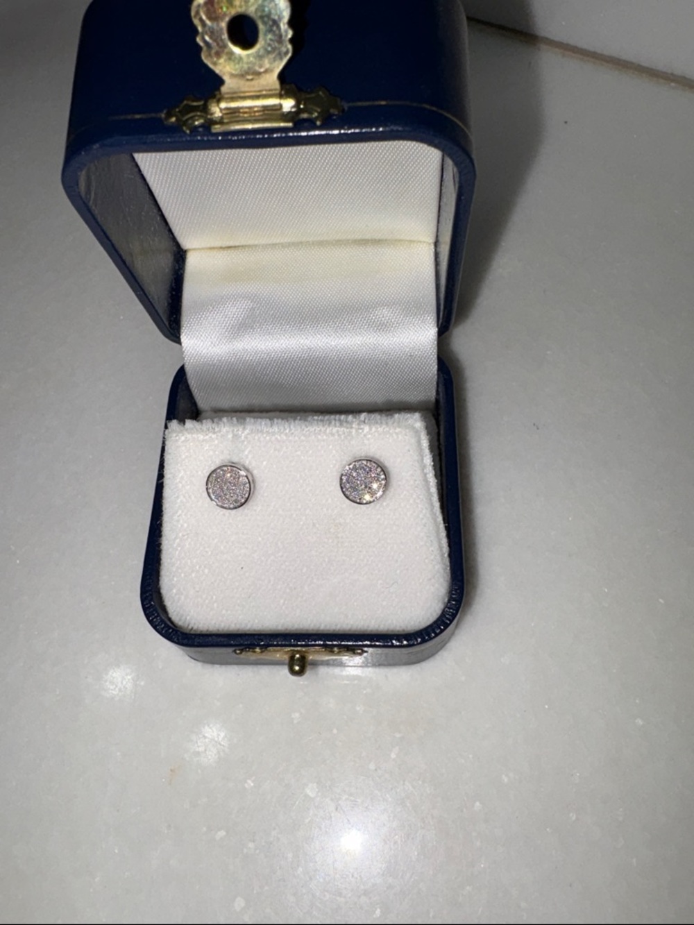 Diamond pave white gold Earrings -